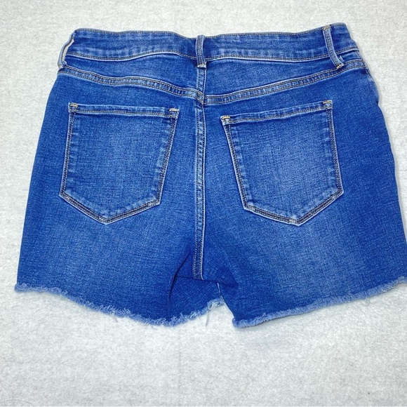 Old Navy Shorts Womens 6 Blue High Rise Georgia Destroy Distressed Raw Hem Denim - Picture 2 of 11